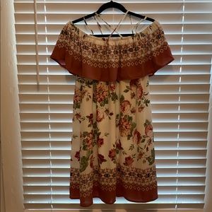 Peppermint Brand Floral Off-the-Shoulder Dress